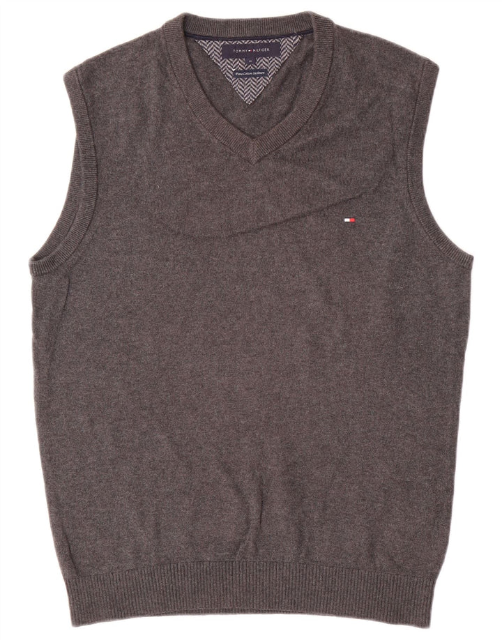 Camiseta sin mangas Tommy Hilfiger para hombre de algodón gris medio