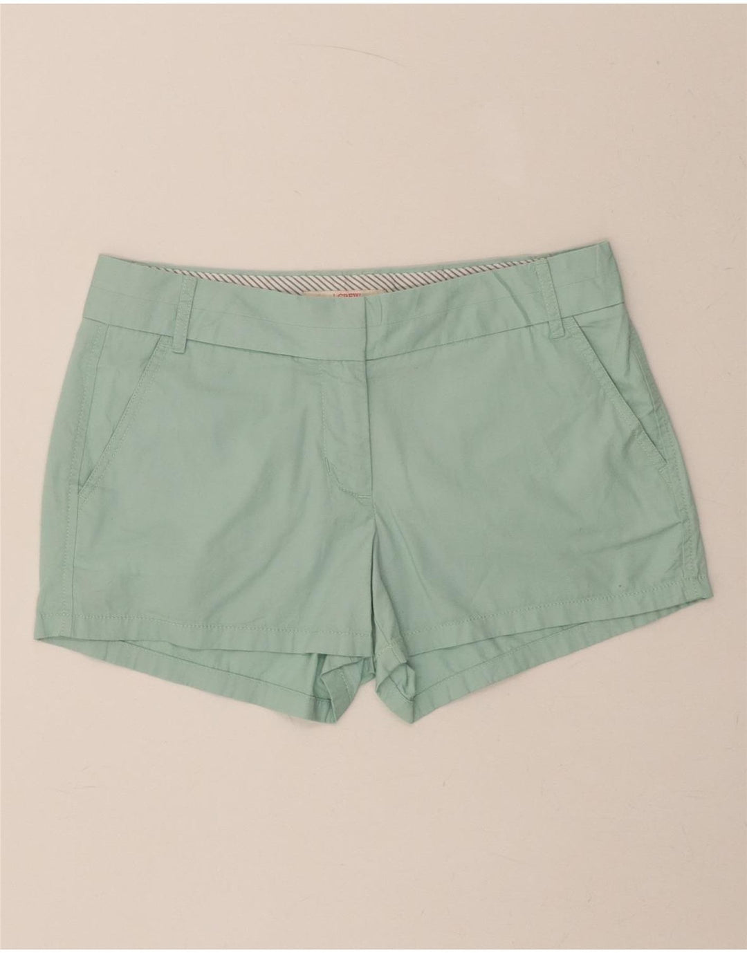 J. CREW Womens Broken In Chino Shorts US 6 Medium W32 Turquoise Cotton Vintage J. Crew and Second-Hand J. Crew from Messina Hembry 