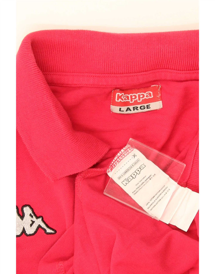 Polo Kappa Hombre Grande Rosa Algodón