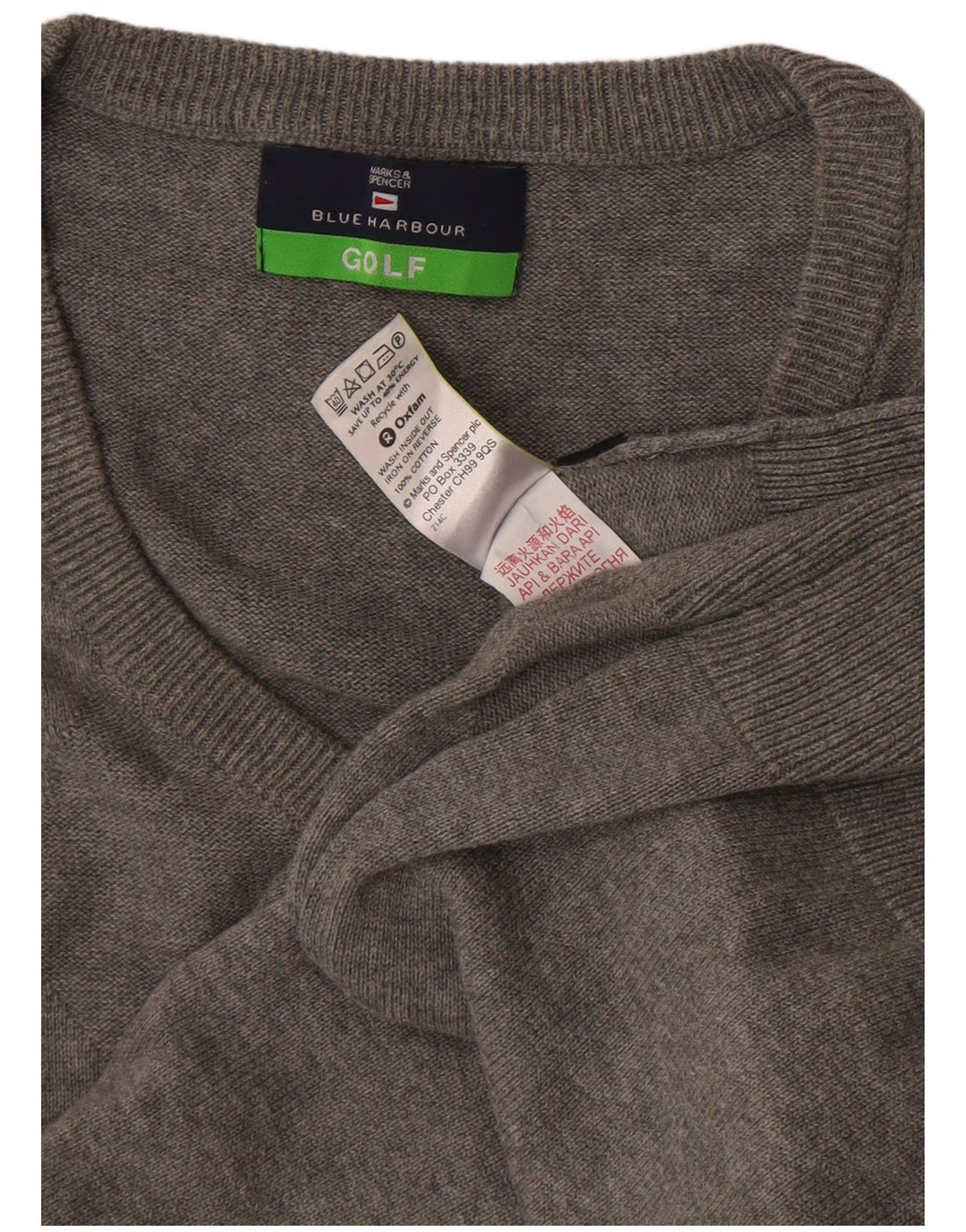 MARKS & SPENCER Camiseta sin mangas para hombre Blue Harbor Vest UK 38/40 Gris medio
