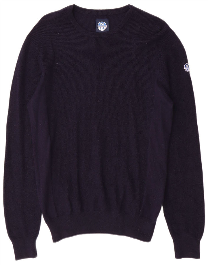 North Sails Jersey De Cuello Redondo Para Hombre De Algodón Azul Marino Medio