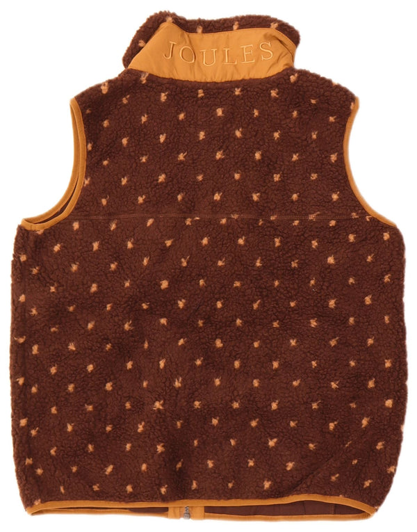 Chaleco polar para mujer Joules UK 12 Poliéster con lunares marrón medio