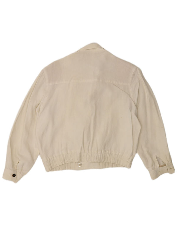 Vintage mujer chaqueta blazer de doble pecho EU 38 medio blanco apagado