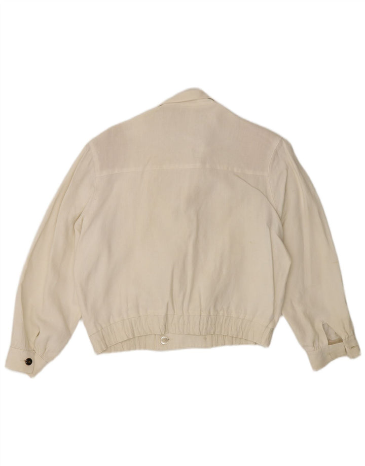 Vintage mujer chaqueta blazer de doble pecho EU 38 medio blanco apagado
