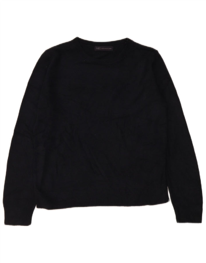 Marks & Spencer suéter con cuello barco para mujer, talla 40, talla M, azul marino