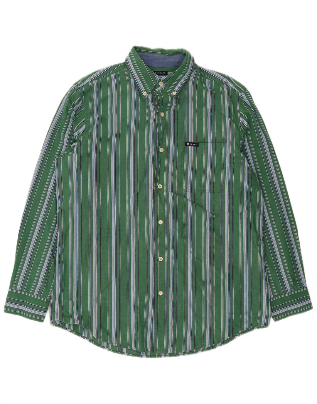Chaps Camisa de fácil cuidado para hombre de algodón a rayas verde medio