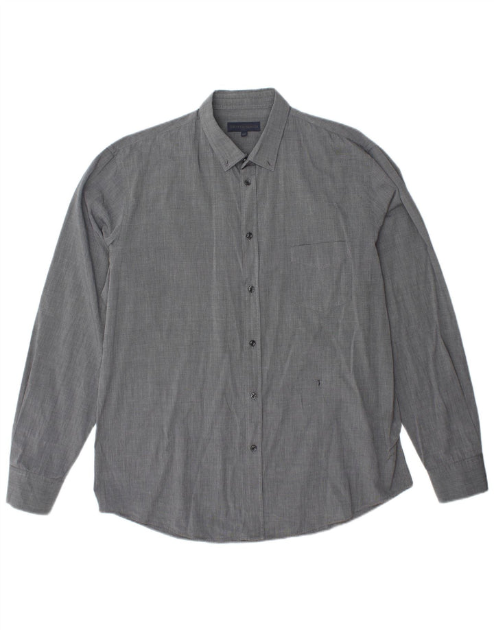 Camisa TRUSSARDI para hombre talla 43 grande gris a rayas
