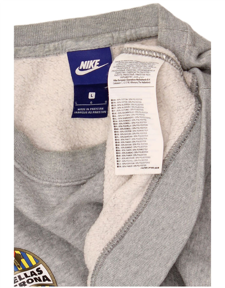 Nike HELLAS VERONA Sudadera tipo jersey de algodón moteado gris grande para hombre