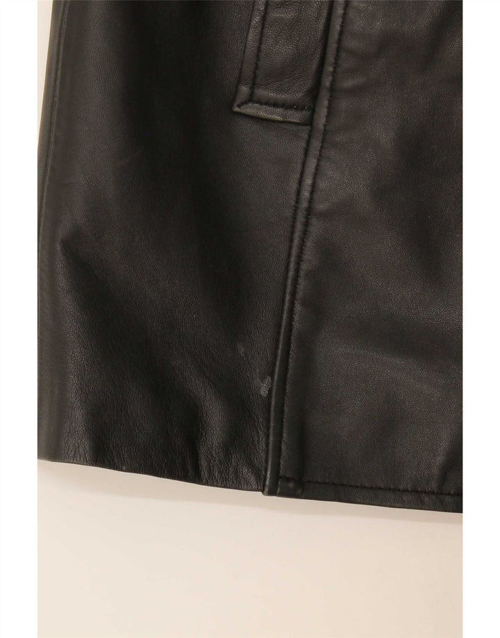 Abrigo de cuero Hyde para mujer Reino Unido 44 Mediano Negro