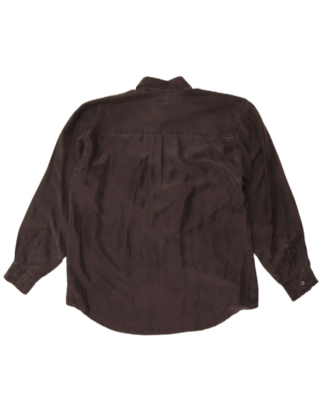 Camisa vintage para hombre grande de seda negra