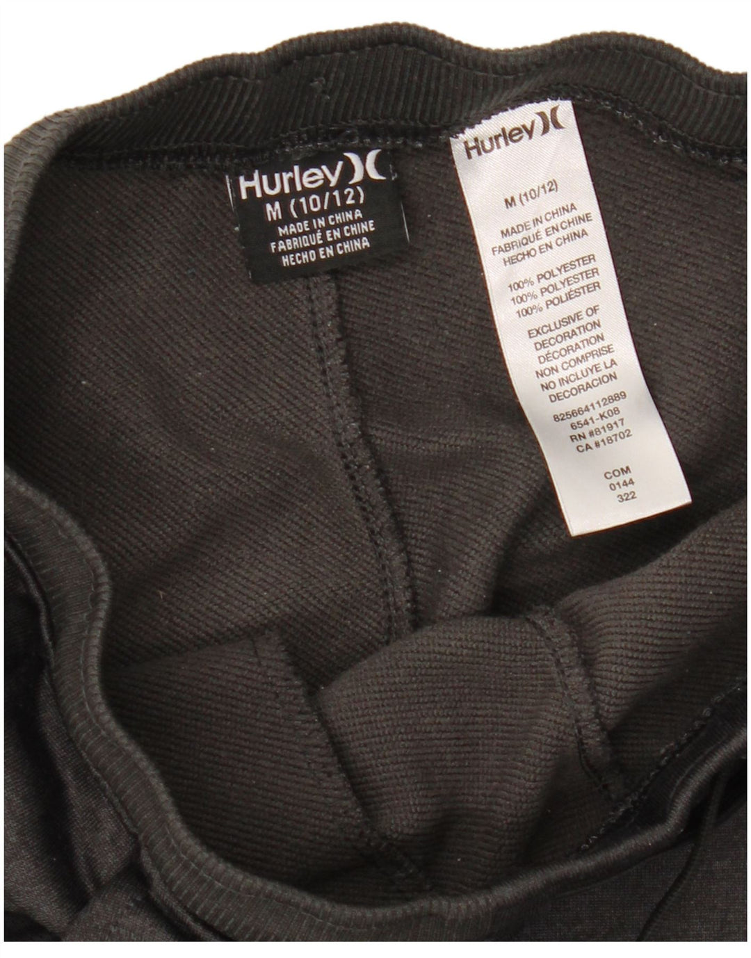 Hurley Pantalón Chándal Niño Joggers 10-11 Años Gris Medio Poliéster