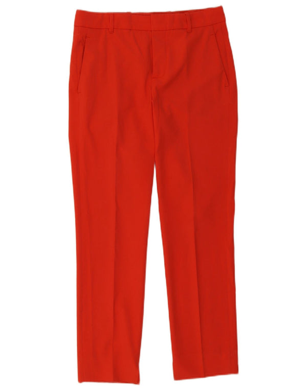 Zara Mujer Pantalón Chino Slim XS W28 L27 Rojo