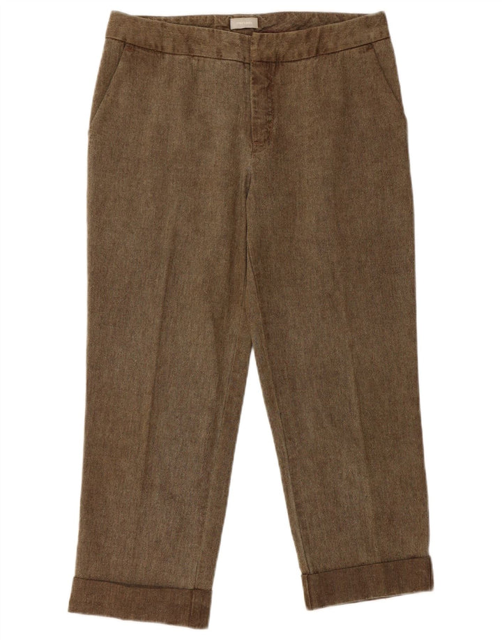 Stefanel Pantalones cortos para mujer EU 36 Small W28 L21 Marrón Herringbone