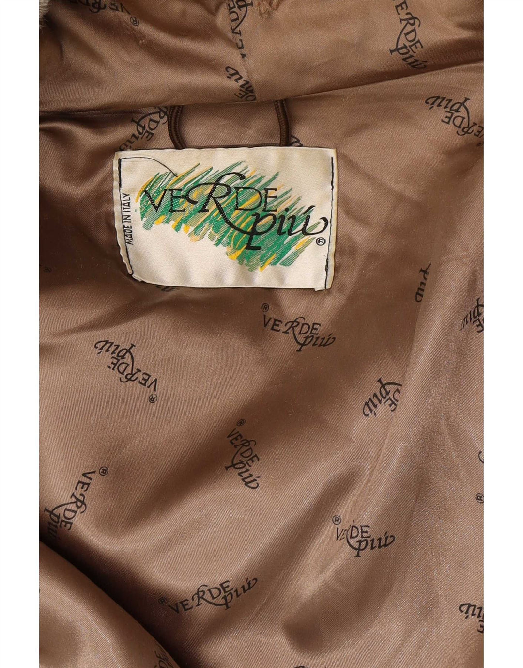 Verde Piu Abrigo extragrande con capucha para mujer IT 42 Beige medio geométrico