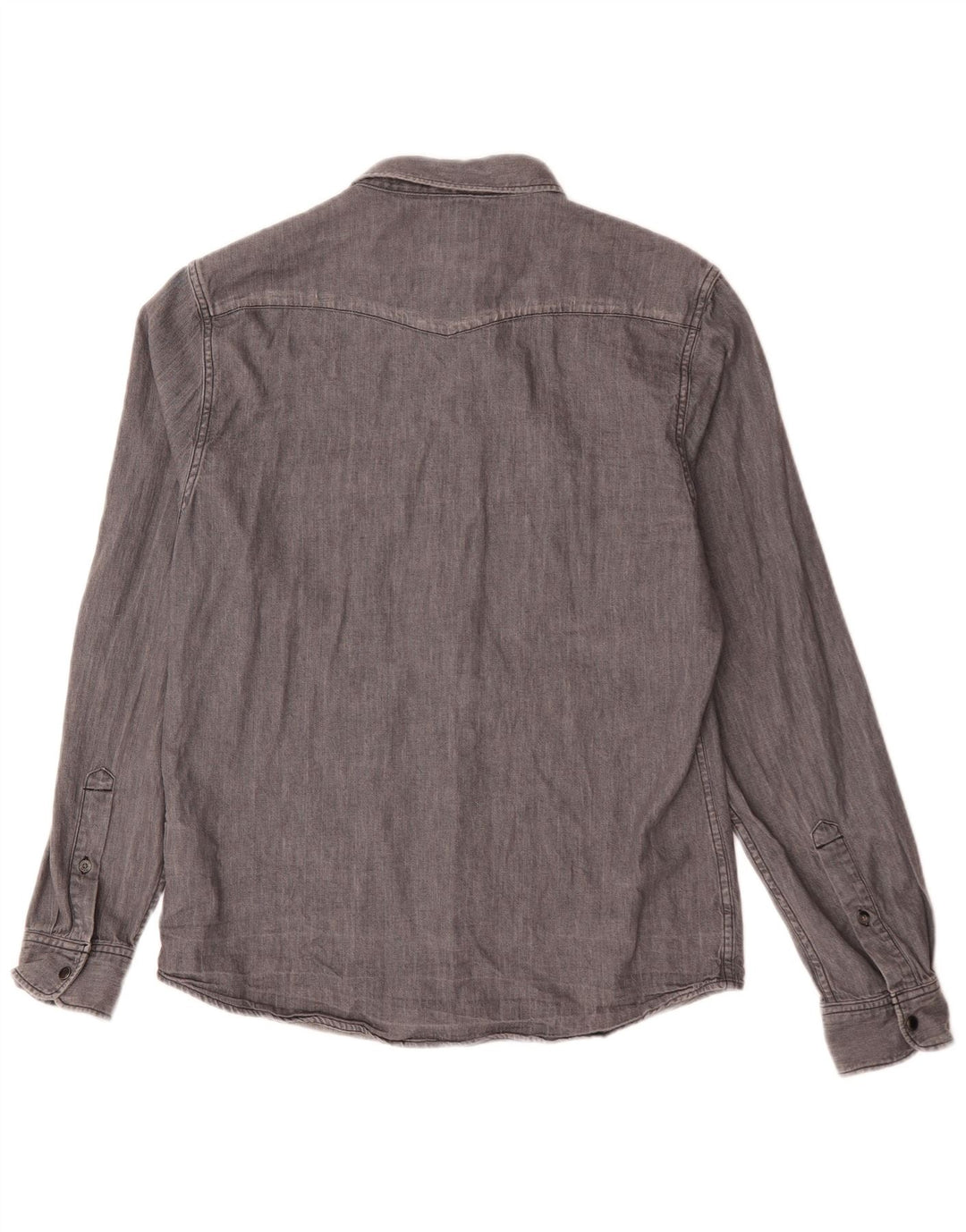 Camisa vaquera ajustada de algodón gris grande de Lee para hombre