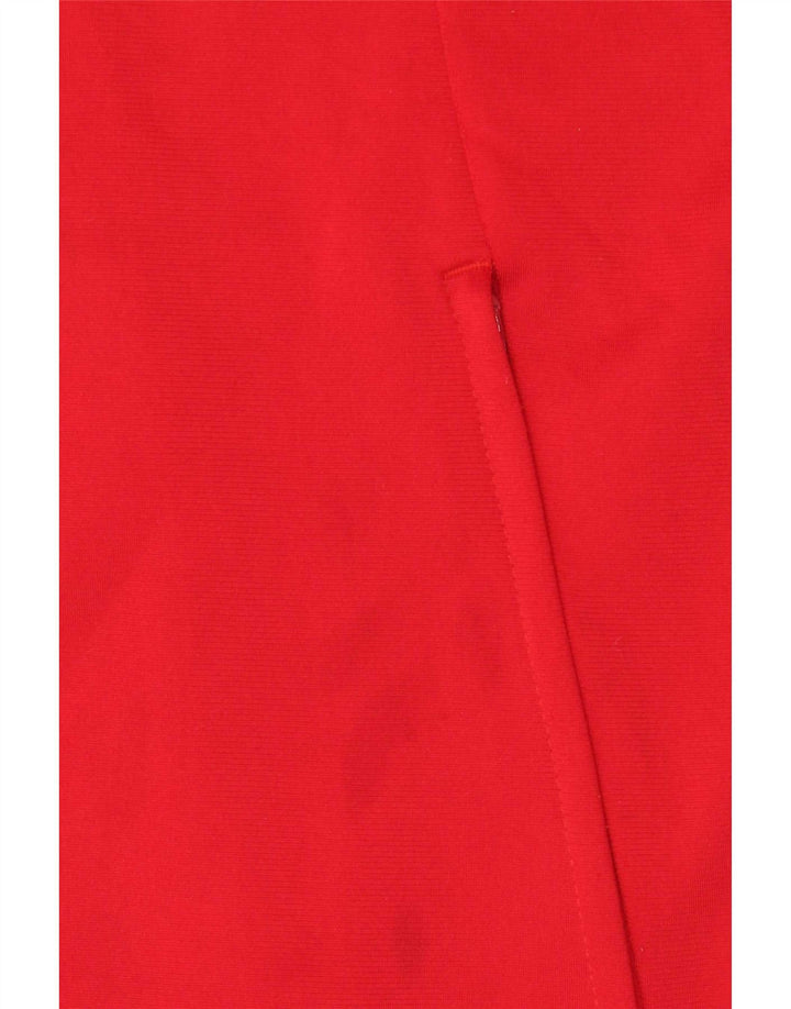 Adidas Hombre Chándal Top Chaqueta Medio Rojo Colorblock Poliéster