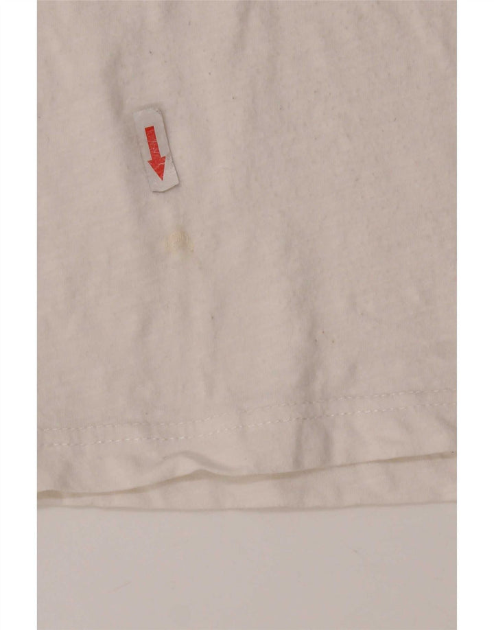 Tommy Hilfiger Camiseta gráfica para hombre Top Medium White Cotton