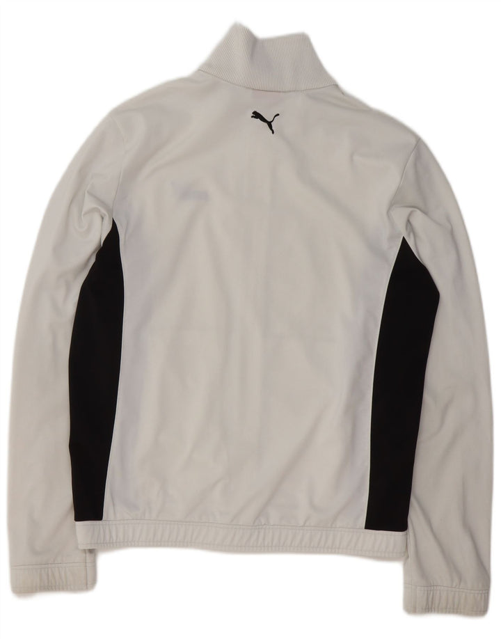 Puma Chaqueta De Chándal Superior Para Hombre Poliéster Color Block Blanco Mediano