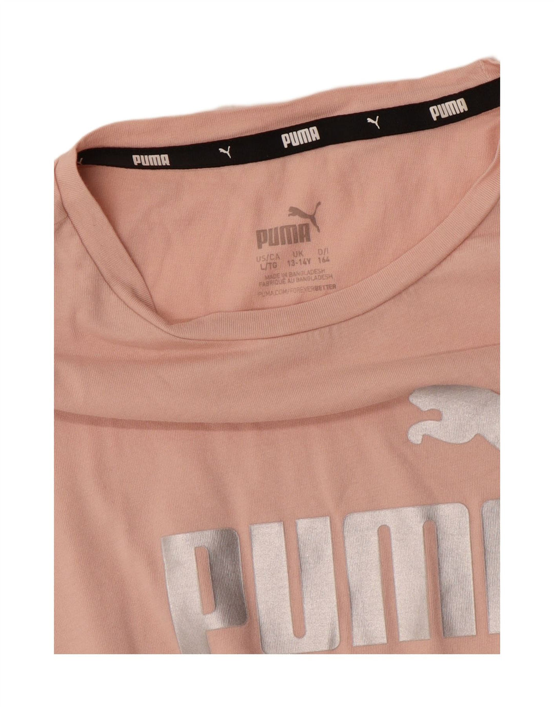 PUMA Camiseta gráfica para niña 13-14 años Rosa