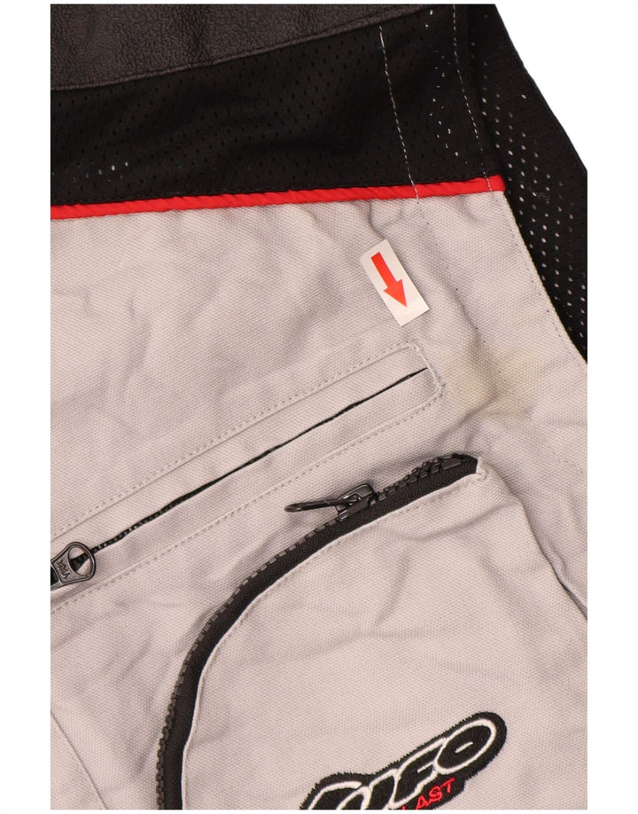 Chaleco utilitario UFO para hombre UK 42 XL Algodón gris con bloques de color