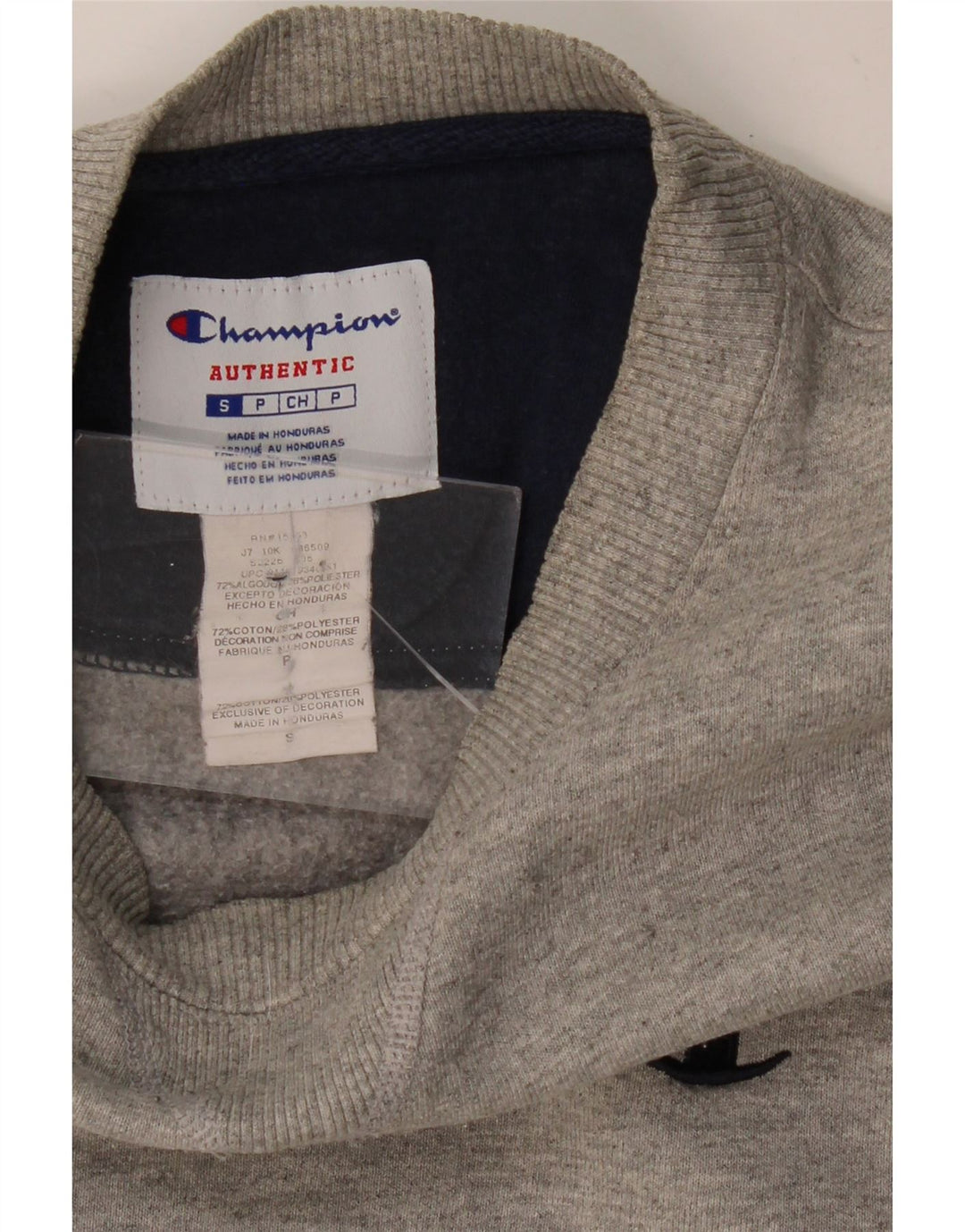 CHAMPION Sudadera para hombre Jumper Small Gris Algodón