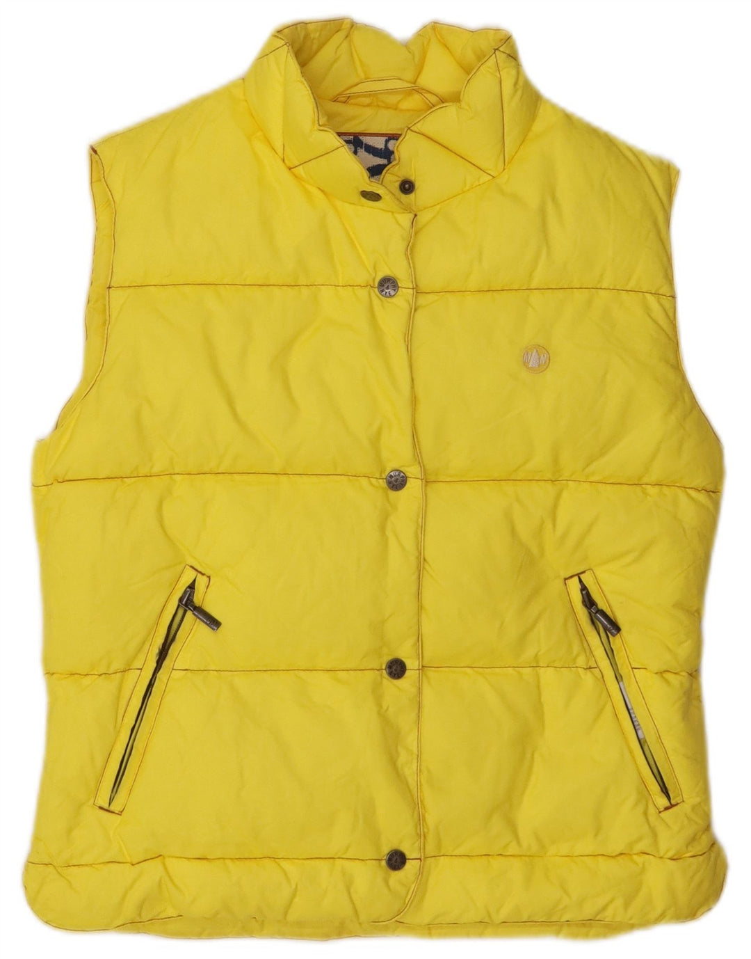 Murphy & Nye Chaleco acolchado para mujer UK 10 Small Yellow Nylon