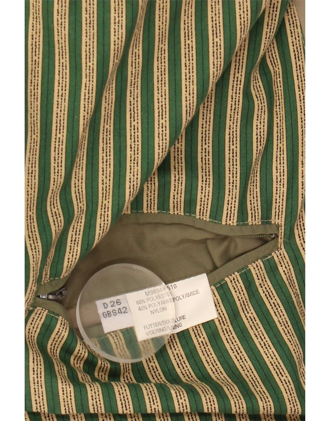 Vintage Hombres Bomber Chaqueta Reino Unido 42 XL Microfibras Verdes