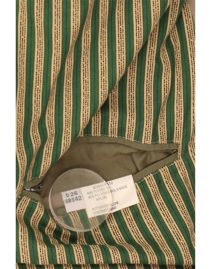 Vintage Hombres Bomber Chaqueta Reino Unido 42 XL Microfibras Verdes