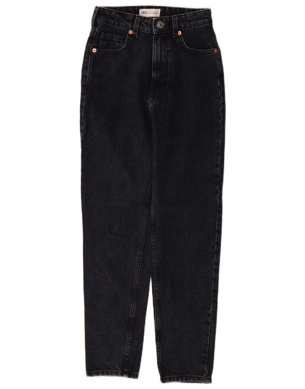 Zara Vaqueros Cónicos Para Mujer EU 32 2XS W22 L28 Azul Marino