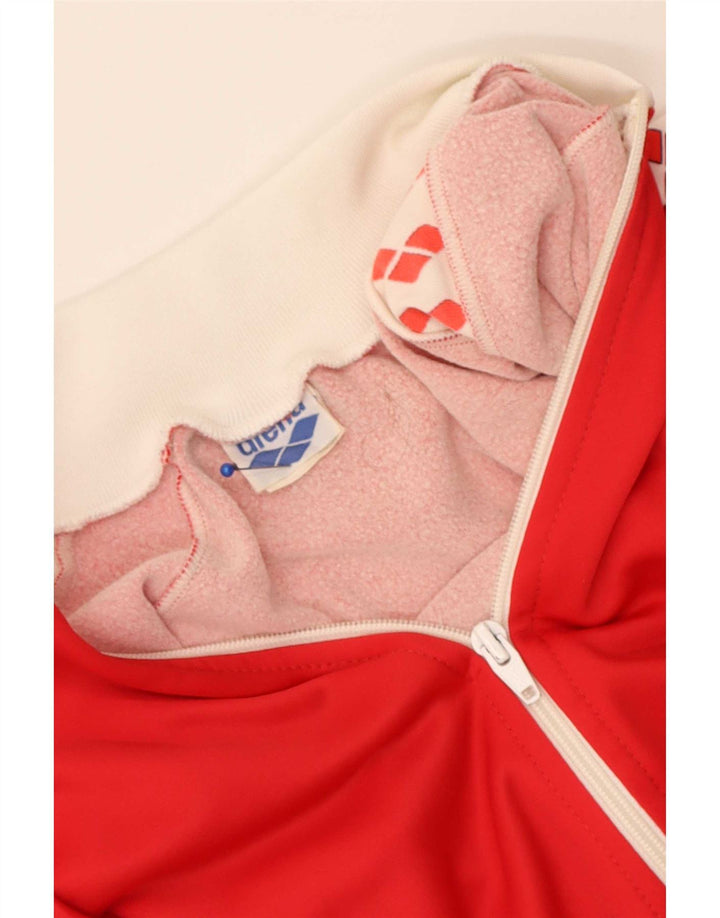 Arena Chaqueta De Chándal Con Estampado Gráfico De Poliamida Color Block Rojo Mediano Hombre