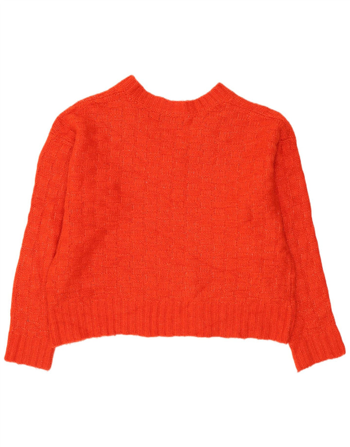 Marks & Spencer Suéter tipo jersey de gran tamaño con cuello en V para mujer UK 44 Mediano Rojo