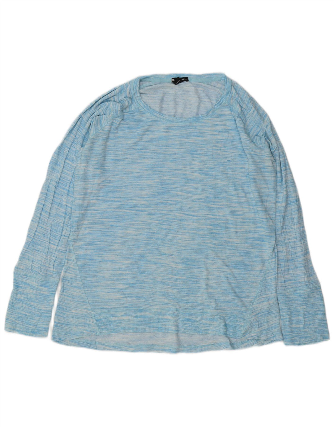 Champion Camiseta de manga larga para mujer UK 40 XL Rayón moteado azul