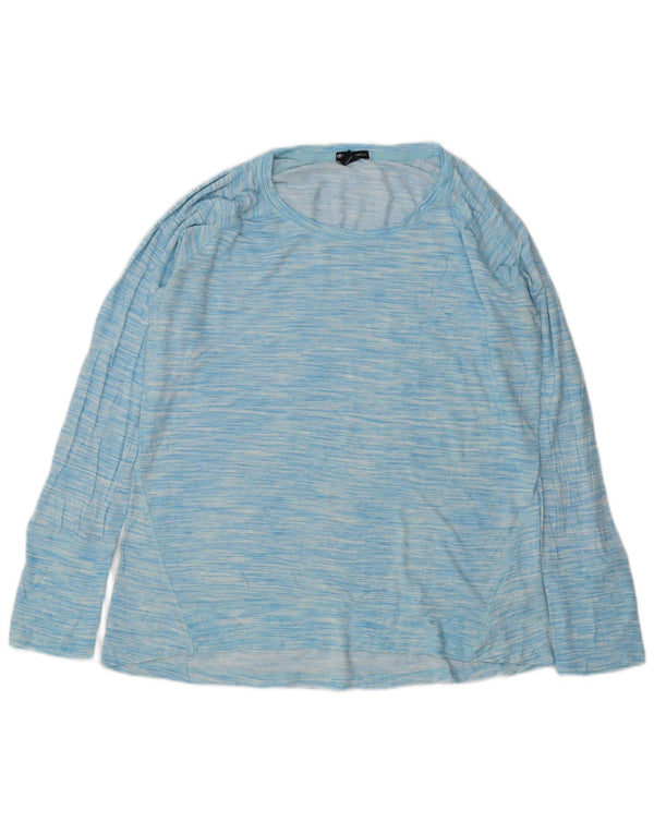 Champion Camiseta de manga larga para mujer UK 40 XL Rayón moteado azul