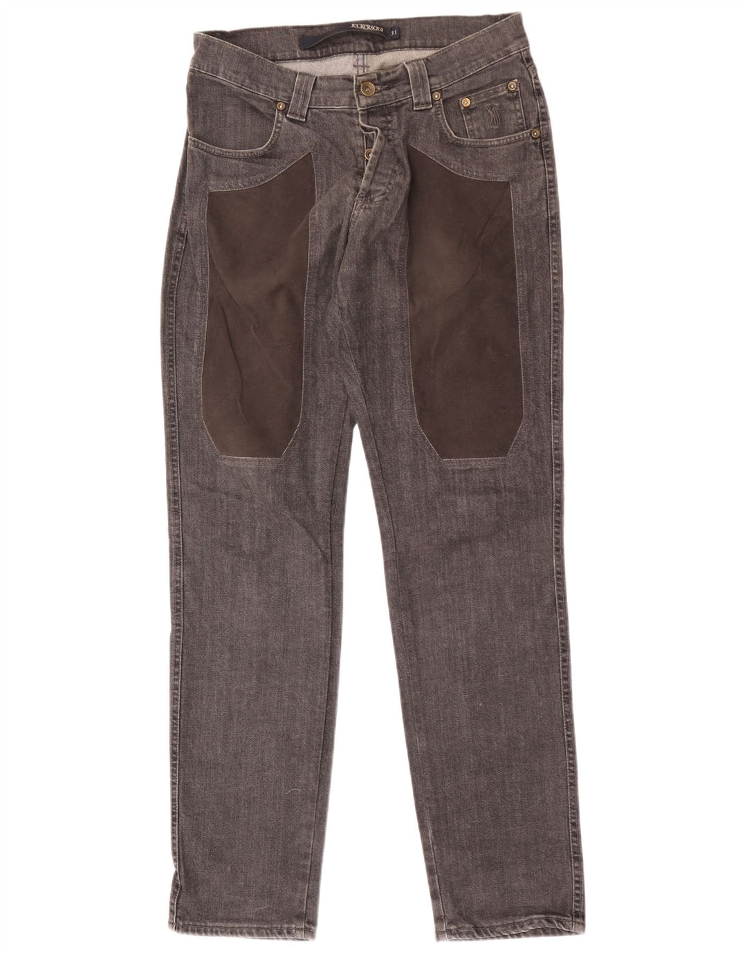 Jeckerson Vaqueros ajustados para hombre W31 L32 Algodón gris