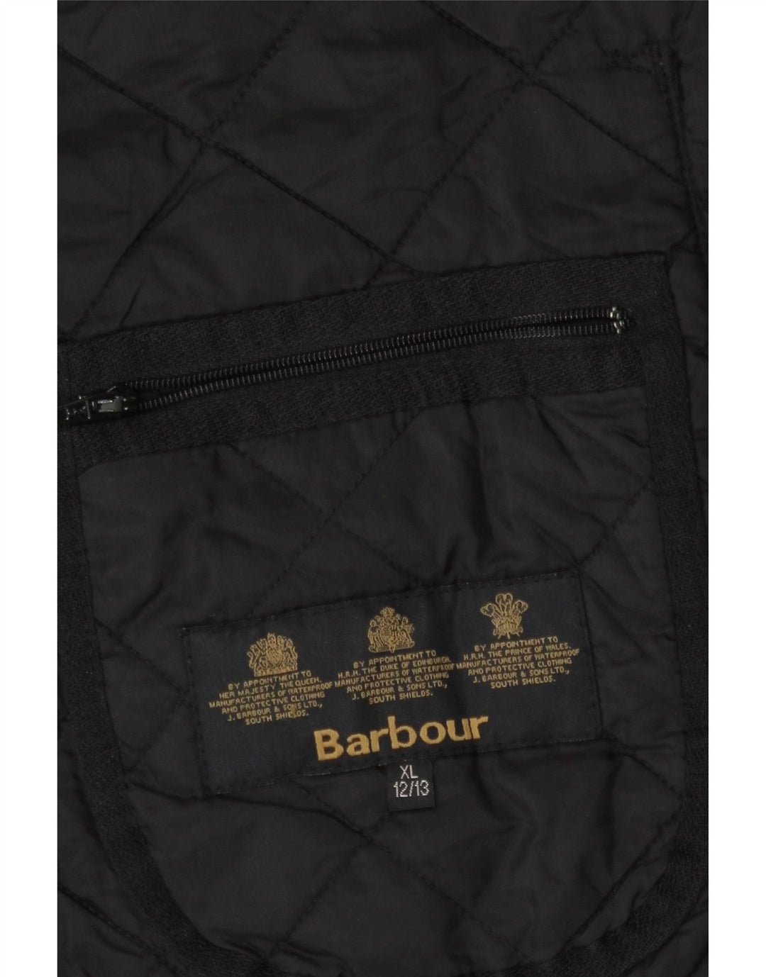 Barbour Chaqueta acolchada para niño 12-13 años XL Poliéster negro