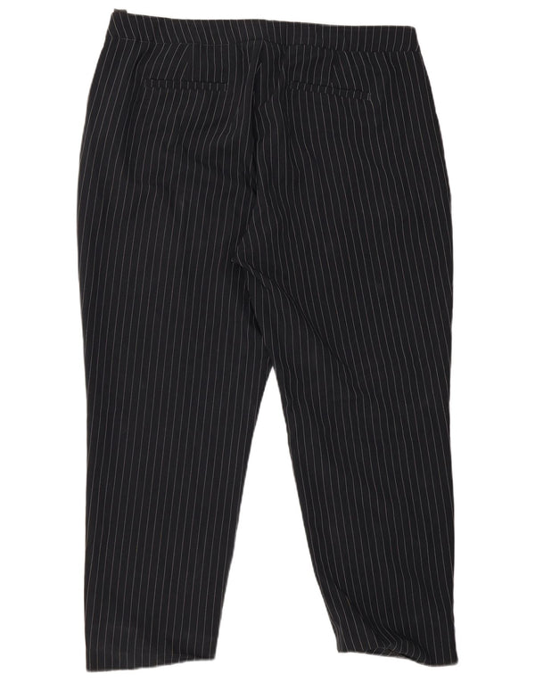 Marks & Spencer Pantalones Chinos para Mujer UK 20 2XL W38 L27 Azul Marino Rayas