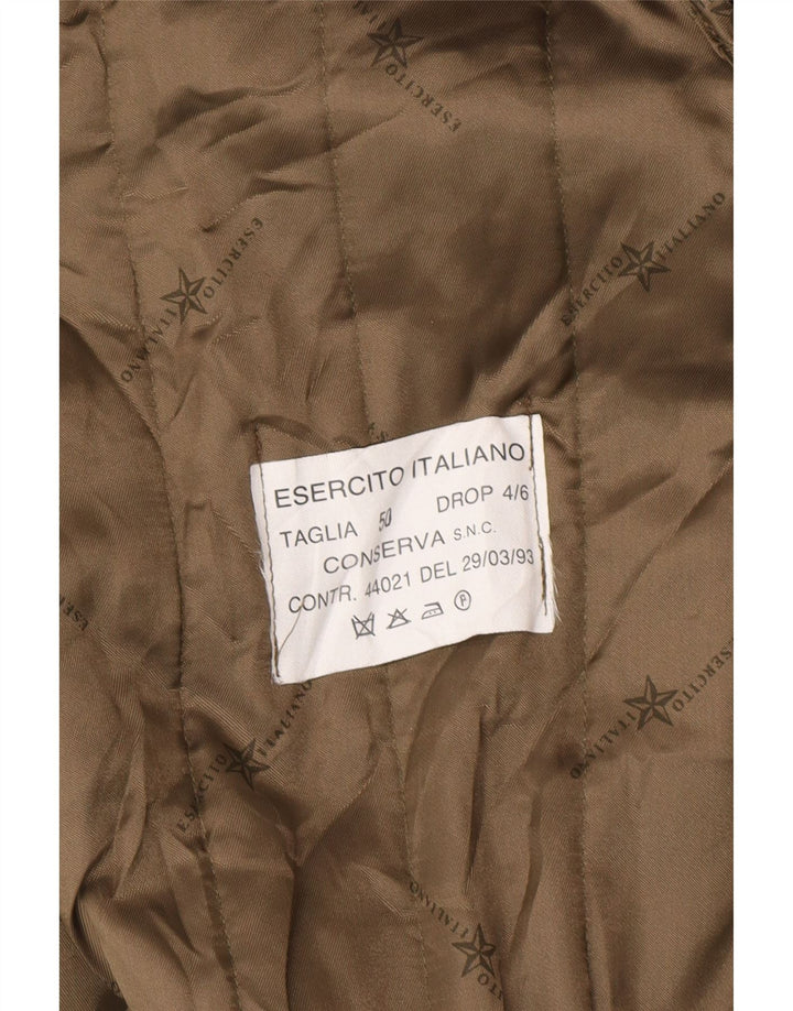 Vintage hombres gabardina IT 50 grande caqui