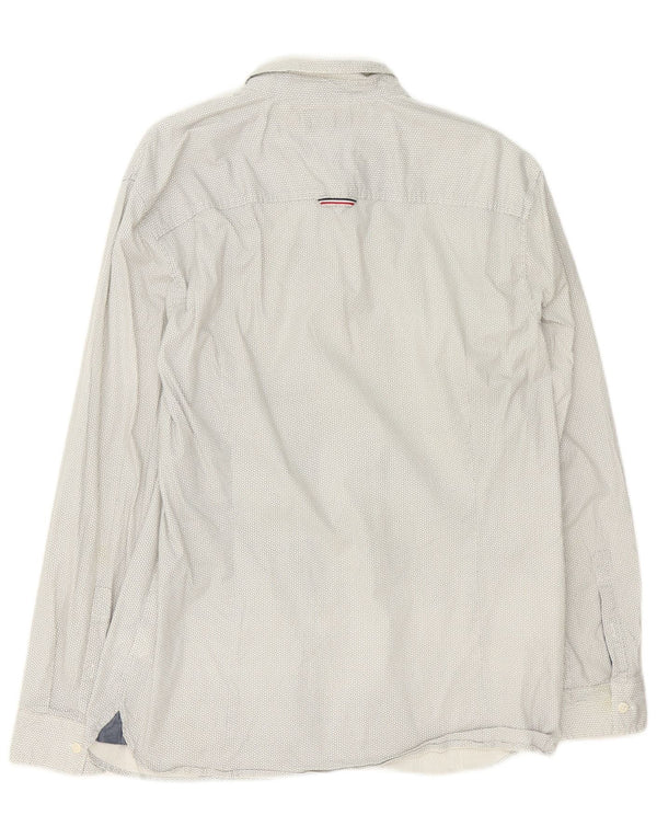 Camisa Tommy Hilfiger Hombre Slim Fit XL Algodón Geométrico Blanco