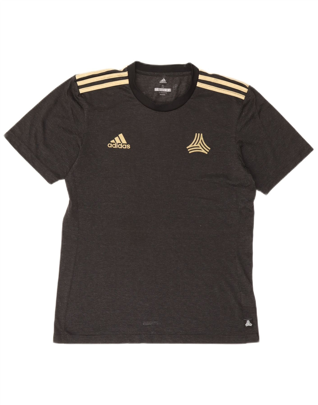 ADIDAS Mens Climalite Camiseta Top Pequeño Gris Poliéster
