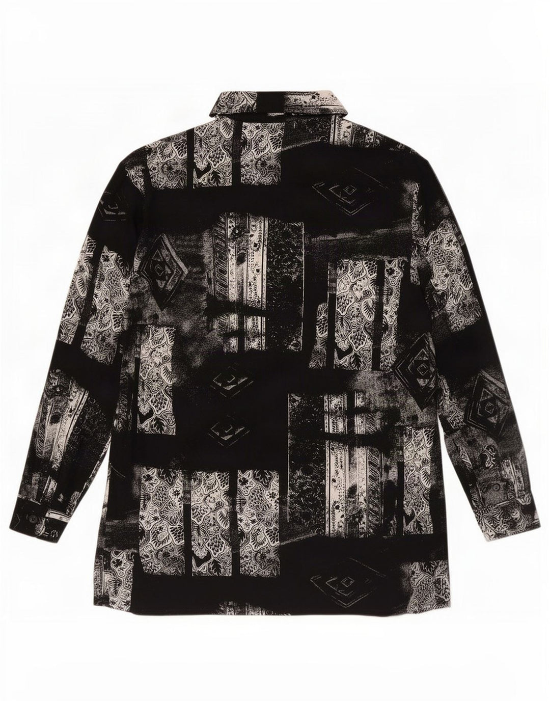 Camisa larga Bianca para mujer EU 42 Large Black Patchwork