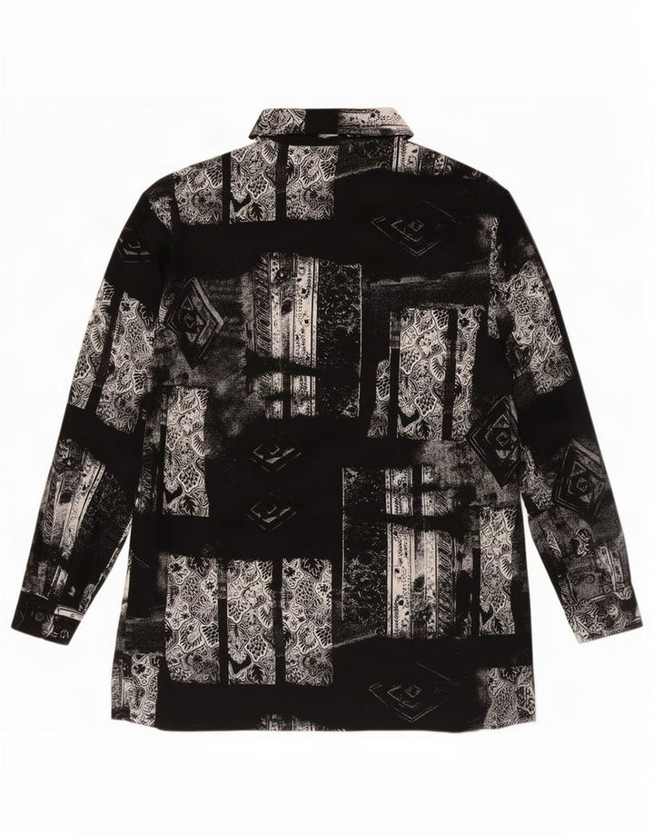 Camisa larga Bianca para mujer EU 42 Large Black Patchwork