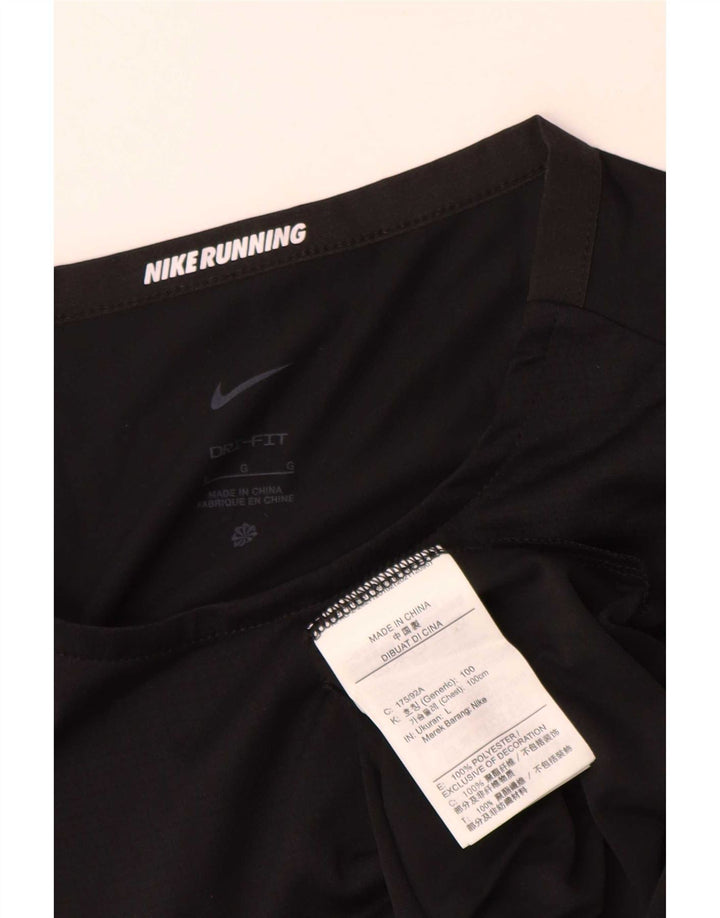 Nike - Camiseta Dri Fit para hombre, talla grande, poliéster negro