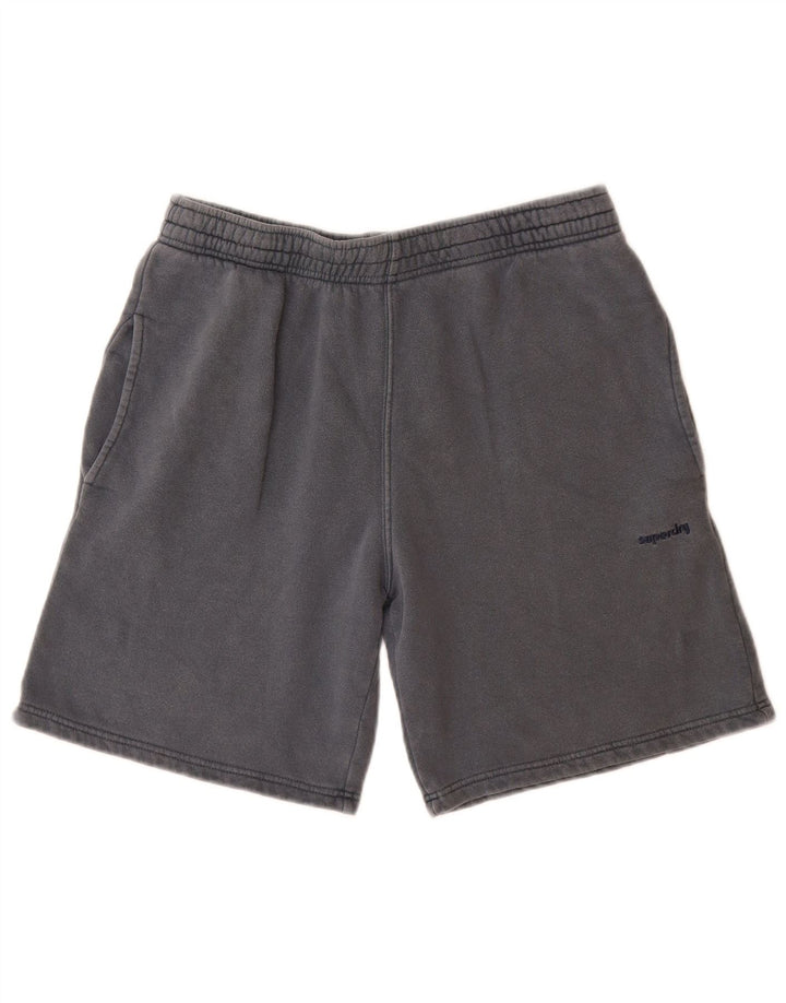 Superdry Shorts deportivos para hombre de algodón azul pequeño