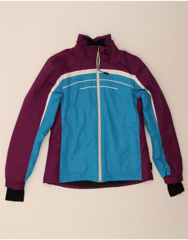 Crivit Chaqueta de esquí para mujer UK 40 Grande Púrpura Colorblock Poliéster