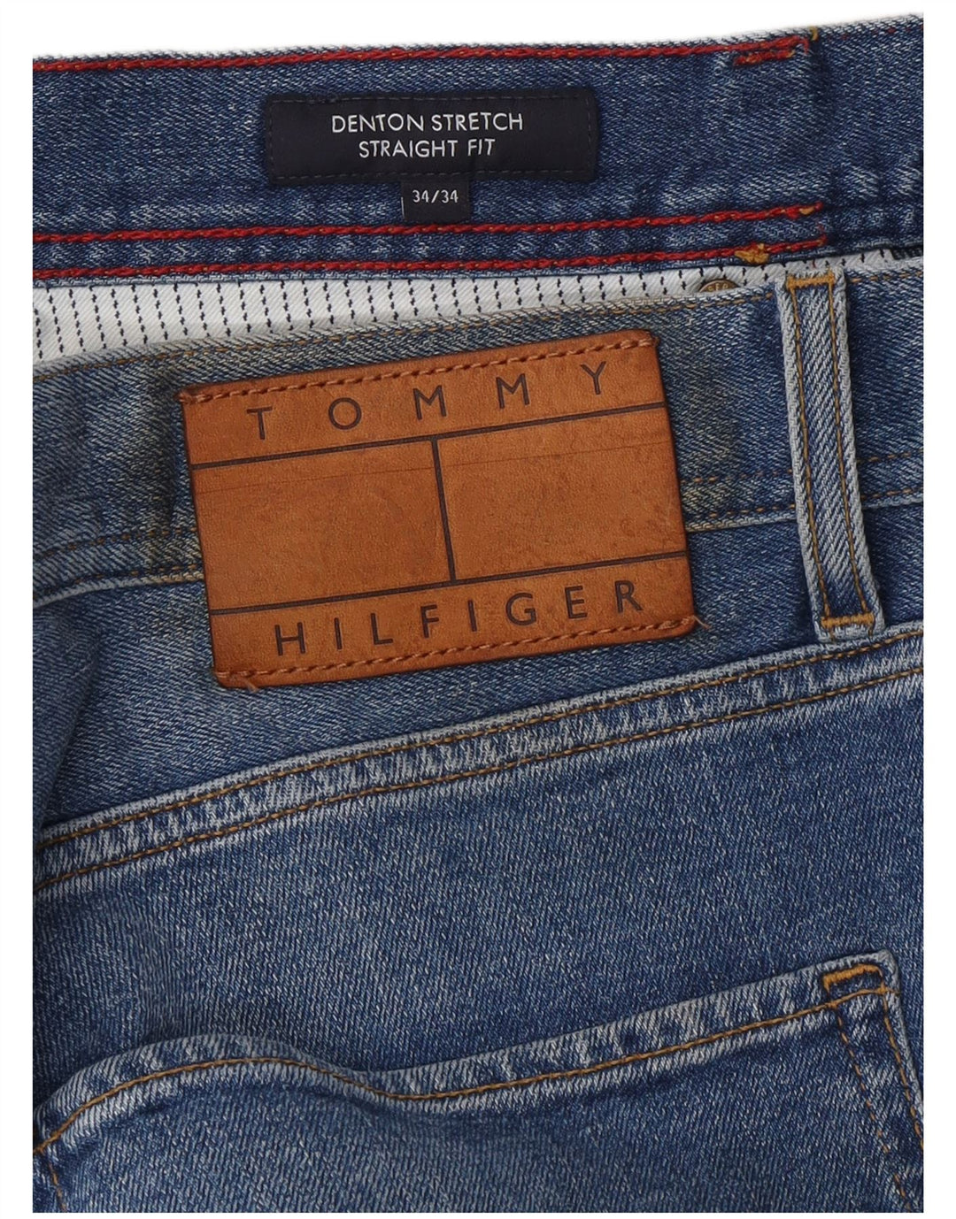 TOMMY HILFIGER Vaqueros rectos Denton para hombre W34 L34 Algodón azul