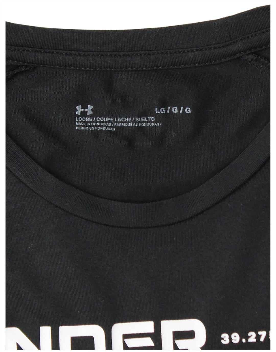 UNDER ARMOUR Camiseta gráfica para hombre Top grande negro