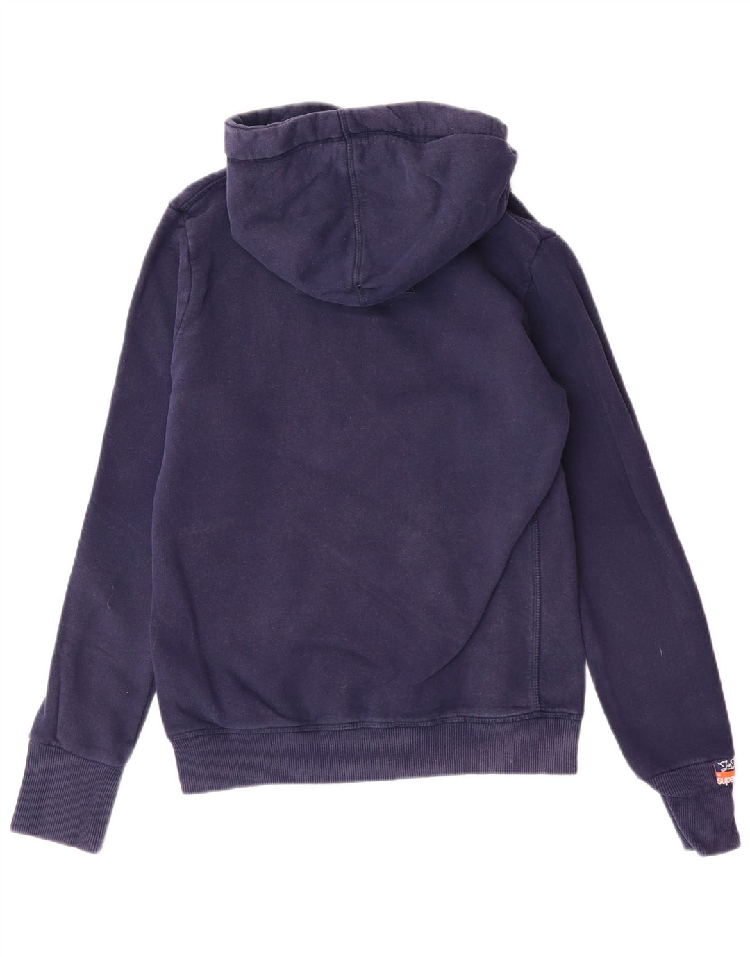 SUPERDRY Jersey con capucha gráfica para mujer UK 10 Small Azul marino Algodón