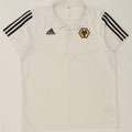 Adidas Mens Wolverhampton Wanderers Polo Grande Blanco Rayas Algodón