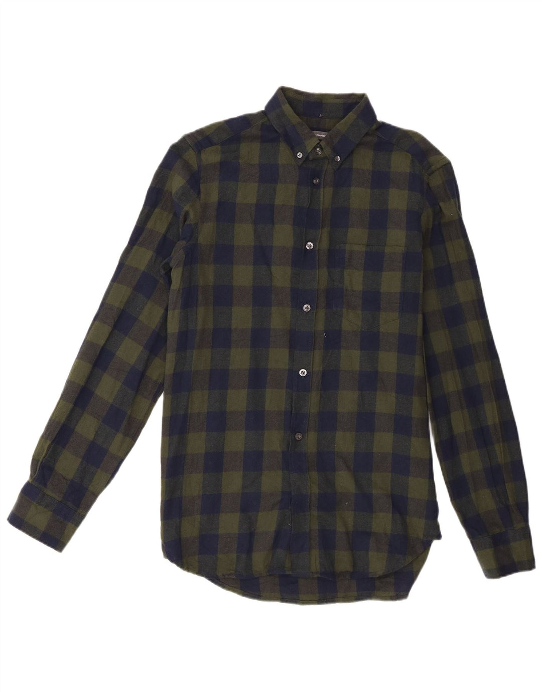 Camisa De Franela De Algodón A Cuadros Verdes Pequeños De French Connection Hombre