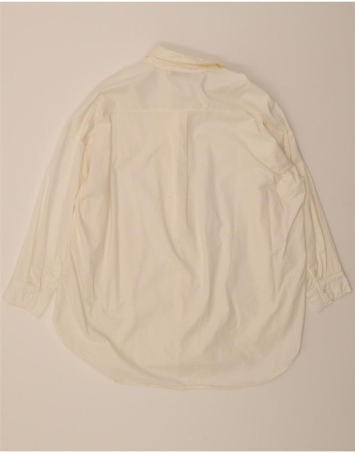 ZARA Womens Oversized Shirt Dress UK 14 Medium White Cotton Vintage Zara and Second-Hand Zara from Messina Hembry 